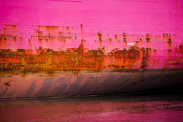 One Containterschip romp van scheepskijkerhavenfotografie