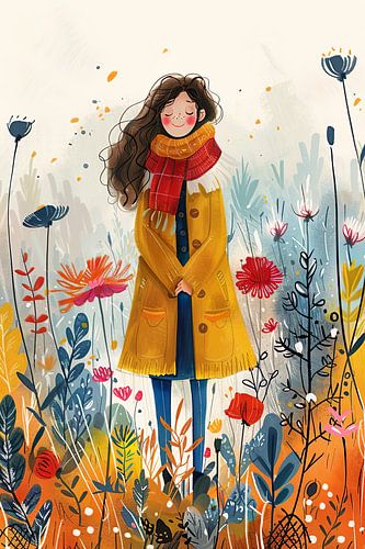 Colourful girl portrait