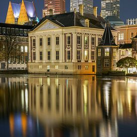 Den Haag Mauritshuis bij nacht van Rene Bosselaar