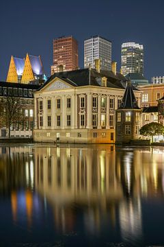 Den Haag Mauritshuis bij nacht van Rene Bosselaar