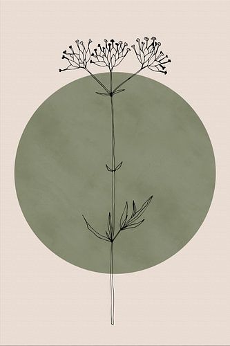 Wabi-sabi botanische bloem Japandi nr. 10