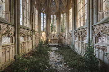 Eglise avec des plantes