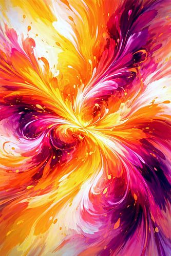 Abstrakter Sonnenwirbel – Explosion der Lebensfreude von Eric Nagel