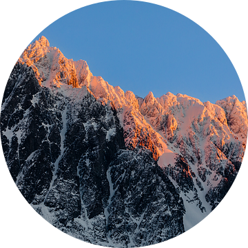 Zonsondergang op de Lyngen Alpen, Noorwegen van Martijn Smeets