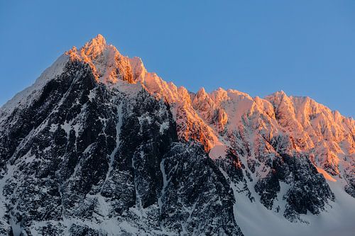 Sonnenuntergang über den Lyngen-Alpen, Norwegen