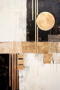 ABSTRAKTE KUNST Schwarz-Goldene Sinfonie