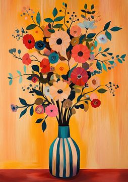 Bloemen Vaas | Vrolijke Bloemen van Blikvanger Schilderijen