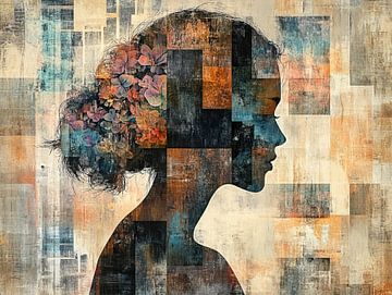 Vrouw in Aardetinten