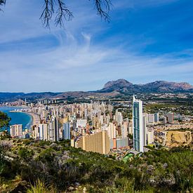 Benidorm vom Hügel aus von Bliek Fotografie