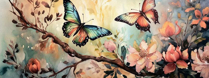 Panorama tropical butterflies by Emiel de Lange