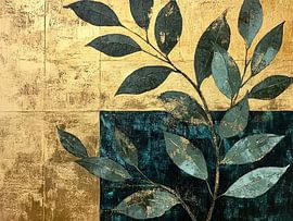 Luxuriöse goldene Pflanzenpracht