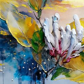 Peinture naturelle moderne de chèvrefeuille sur Studio Pieternel