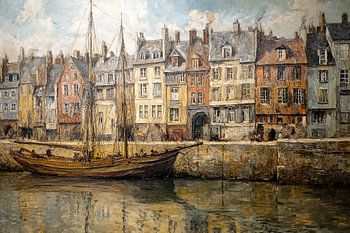 Kleurrijke gevels in Honfleur