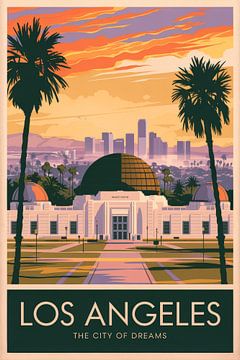 Los Angeles Vintage Travel Poster by Poster Art Shop