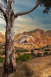 Die alten Minen von Las Minas de Mazarrón in Spanien