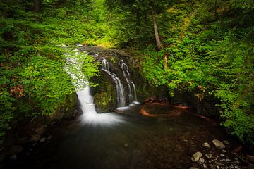 Waterval in Columbia river gorge, Oregon by Marcel Tuit