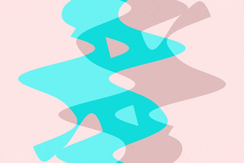 Abstract shapes in pastel colours by Diana Mets
