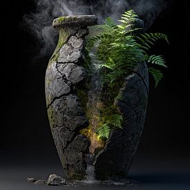 Wasserfall aus einer zerbrochenen Vase von TheXclusive Art