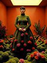 Mother Nature observes the world - Surreal pop art portrait of a woman by FRESH Fine Art thumbnail