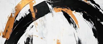 Golden accents on black and white obsession by Poster Art Shop