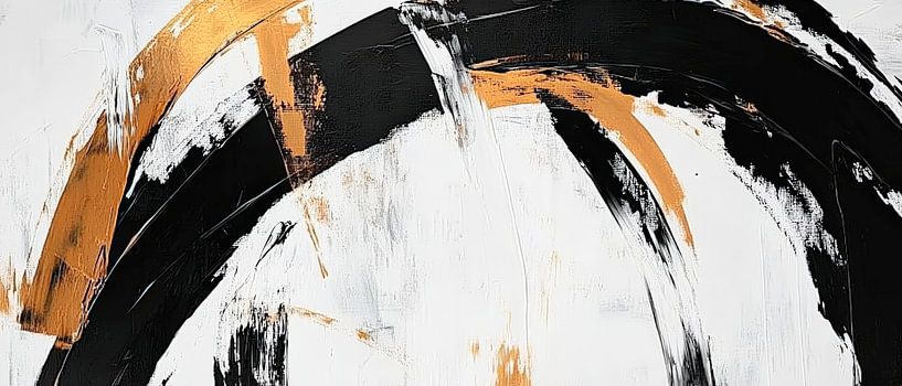 Golden accents on black and white obsession by Poster Art Shop