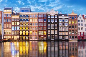 Amsterdam Damrak Sonnenaufgang
