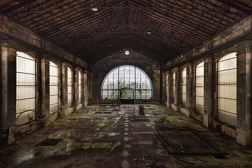 Verlichte Fabriekshal