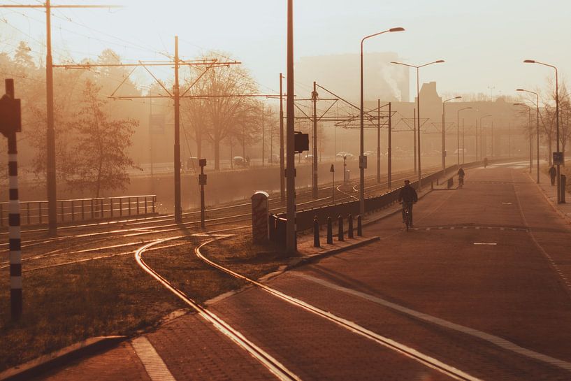 Foggy morning on the way to The Hague by Anne Zwagers