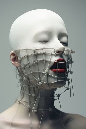 Portret vrouw vreemd en bizarre