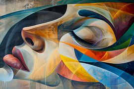 absurd abstraktes Porträt Frau