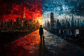 Skyline in kontrastierenden Farben von Art & Soul Creations