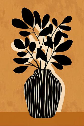 Zwarte Vaas in Terracotta no.1