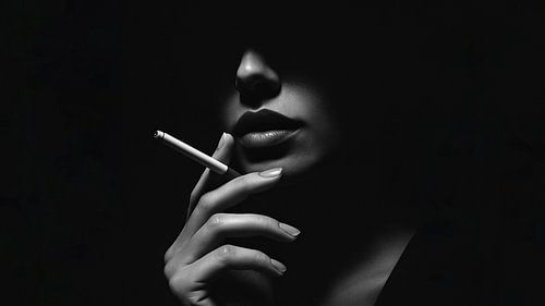 Beauté mystérieuse - Portrait de femme dans l'ombre et la lumière