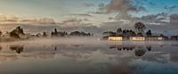 Hausboote auf der Vecht bei Weesp von Frans Lemmens Miniaturansicht
