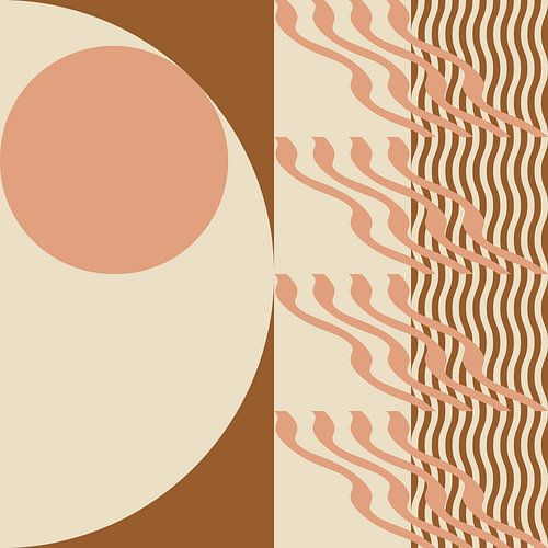 Geometrische vormen van Bauhaus Mid century