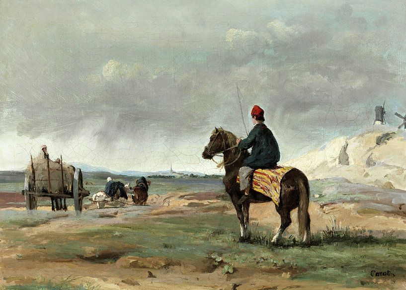 Camille Jean-Baptiste Corot,The Peasant of Pithiviers by finemasterpiece