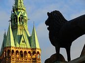 Braunschweig leeuw voor de toren van het stadhuis van   thumbnail