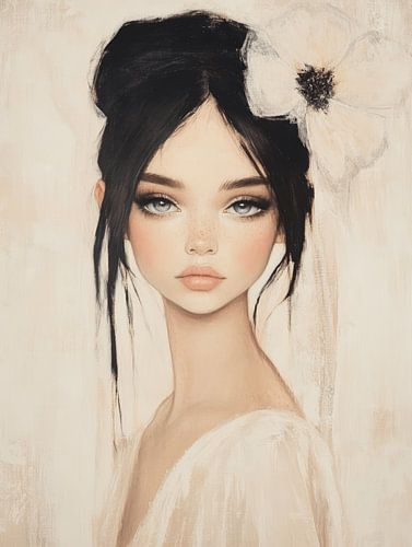 Portret in pastelkleuren