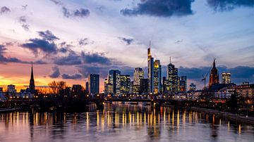 De skyline van Frankfurt am Main van Roland Brack