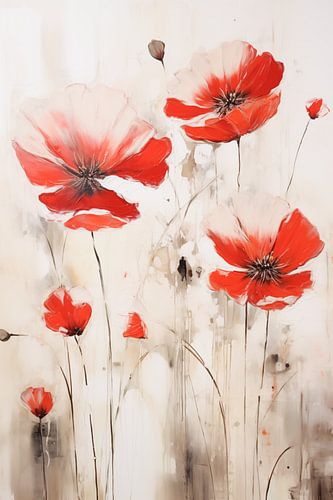 Mohnblumen im Wind