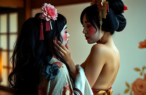 japanse kunst Geisha liefde