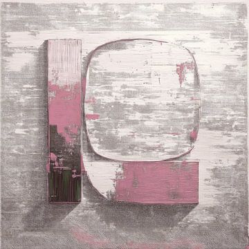 Design abstrait moderne. Textures en gris et rose doux sur Studio Pieternel