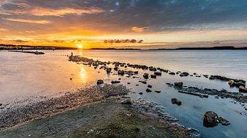 Zonsondergang aan het Veerse meer van Jan Poppe