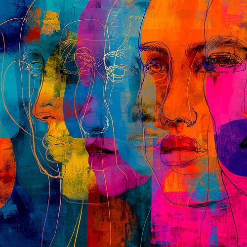 Abstract Faces van Harry Hadders Design