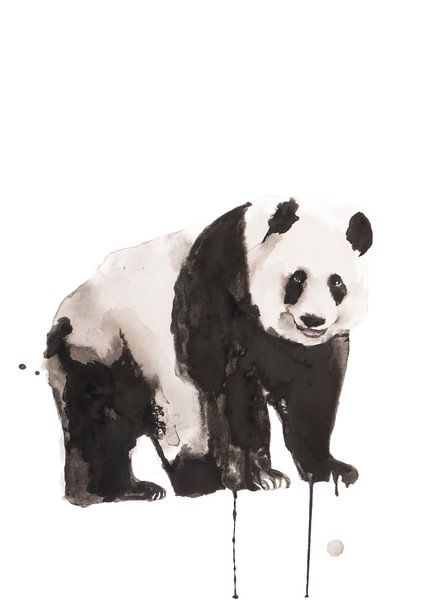 Druck eines Pandas, spezielle Tierillustration von Angela Peters
