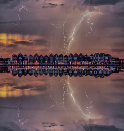 Water Reflection, Rainbow Houses, Houten, The Netherlands