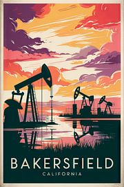 Bakersfield, California by Poster Art Shop