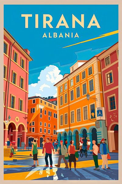 Tirana, Albanië. van Poster Art Shop