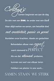 Collega's – Typografie Kunst – Mistblauw van Sandra Hazes