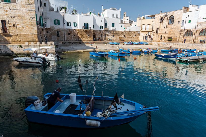 Boats in the port of Monopoli by Alex Neumayer